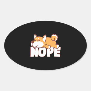 Sticker Ovale Île de Raring   funny nope lapet vend