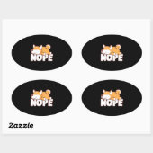 Sticker Ovale Île de Raring | funny nope lapet vend (Feuille)
