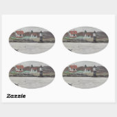 Sticker Ovale Île Ram Maine (Feuille)