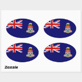 Sticker Ovale îles cayman (Feuille)