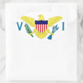 Sticker Ovale Îles Virgin (Sac)