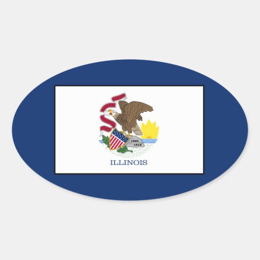 Sticker Ovale Illinois (Devant)