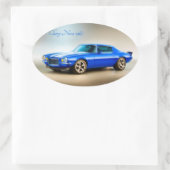 Sticker Ovale Image de voiture classique pour Oval-Stickers-Glos (Sac)