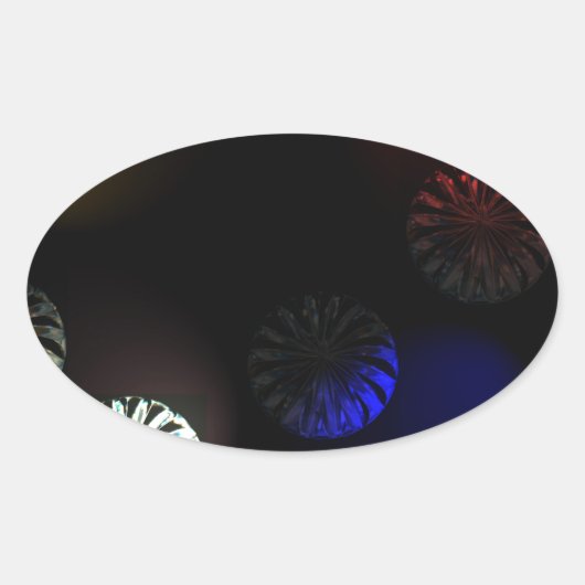 Sticker Ovale Imager cystal coloré (Devant)