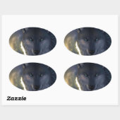 Sticker Ovale Imaginaire Wolf (Feuille)