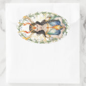 Sticker Ovale Imboly Floral Déesse Wiccan Holiday (Sac)