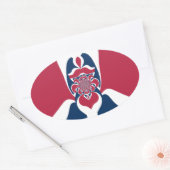 Sticker Ovale Impression Abstraite E.T. (Enveloppe)