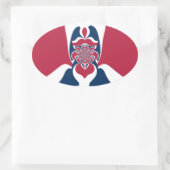 Sticker Ovale Impression Abstraite E.T. (Sac)