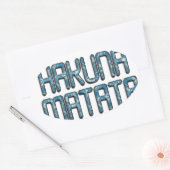 Sticker Ovale Impression d'art 3D Hakuna Matata (Enveloppe)