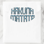 Sticker Ovale Impression d'art 3D Hakuna Matata (Sac)