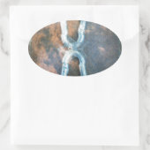 Sticker Ovale Impression d'art Carabiners liés (Sac)