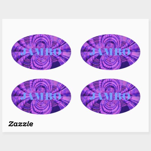 Sticker Ovale Impression d'art Cosmic Hakuna (Feuille)