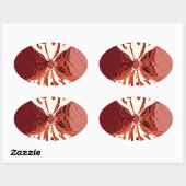 Sticker Ovale Impression d'art Dieu béni (Feuille)