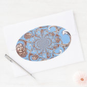 Sticker Ovale Impression d'art Kaleidoscope vintage (Enveloppe)