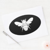 Sticker Ovale Impression des abeilles (Enveloppe)