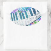 Sticker Ovale Impressionnant effet de lumière de piano circulair (Sac)