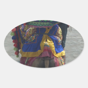 Sticker Ovale Imprimé/graphique en forme de chameau