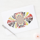 Sticker Ovale Imprimer Anniversaire Kaleidoscope (Enveloppe)
