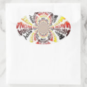 Sticker Ovale Imprimer Anniversaire Kaleidoscope (Sac)