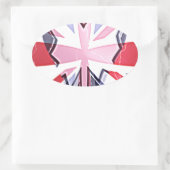 Sticker Ovale Imprimer "I Love UK" (Sac)