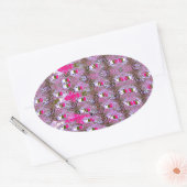 Sticker Ovale Imprimer l'art Motif Abstrait dense et complexe (Enveloppe)