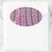 Sticker Ovale Imprimer l'art Motif Abstrait dense et complexe (Sac)