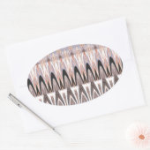 Sticker Ovale Imprimer l'art Motif Abstrait Extraordinaire (Enveloppe)