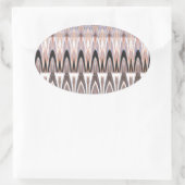 Sticker Ovale Imprimer l'art Motif Abstrait Extraordinaire (Sac)