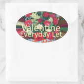 Sticker Ovale Imprimer Saint-Valentin (Sac)