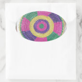 Sticker Ovale Imprimer Tournage Tissé (Sac)