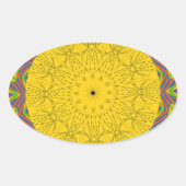 Sticker Ovale Imprimerie d'art Motif égyptien (Devant)