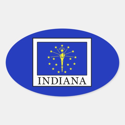 Sticker Ovale Indiana (Devant)