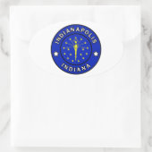 Sticker Ovale Indianapolis Indiana (Sac)