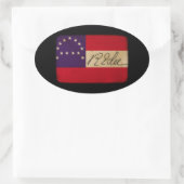 Sticker Ovale Indicateur du siège général Lee avec signature (Sac)