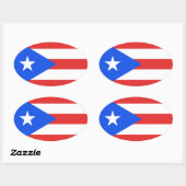 Sticker Ovale Indicateur Porto Rico (Feuille)