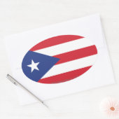 Sticker Ovale Indicateur Porto Rico Plain (Enveloppe)