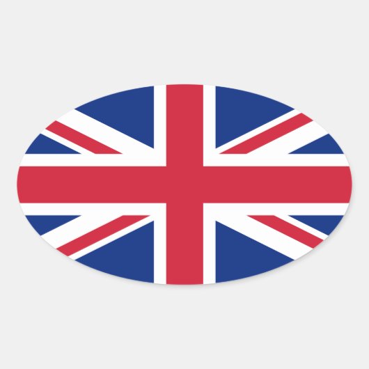 Sticker Ovale Indicateur Union Jack (Devant)