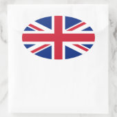 Sticker Ovale Indicateur Union Jack (Sac)