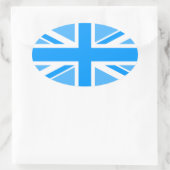 Sticker Ovale Indicateur Union Jack couleur modifiable (Sac)