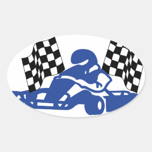 Sticker Ovale Indicateurs de course GoCart