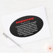 Sticker Ovale Ineptocratie (Enveloppe)