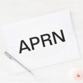 Sticker Ovale Infirmier autorisé avancé de pratique (Enveloppe)