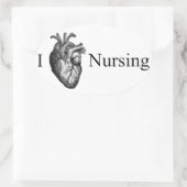 Sticker Ovale Infirmière cardiaque (Sac)