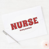 Sticker Ovale Infirmière en service (Enveloppe)