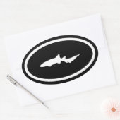 Sticker Ovale Infirmière requin (Enveloppe)