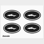 Sticker Ovale Infirmière requin (Feuille)