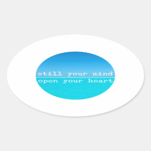 Sticker Ovale Inhale Exhale Relaxant Devis Médationnel