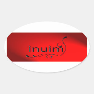 Sticker Ovale inim
