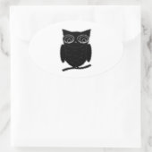 Sticker Ovale Inkblot Owl (Sac)