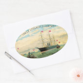 Sticker Ovale Inman Steamship Company (Enveloppe)